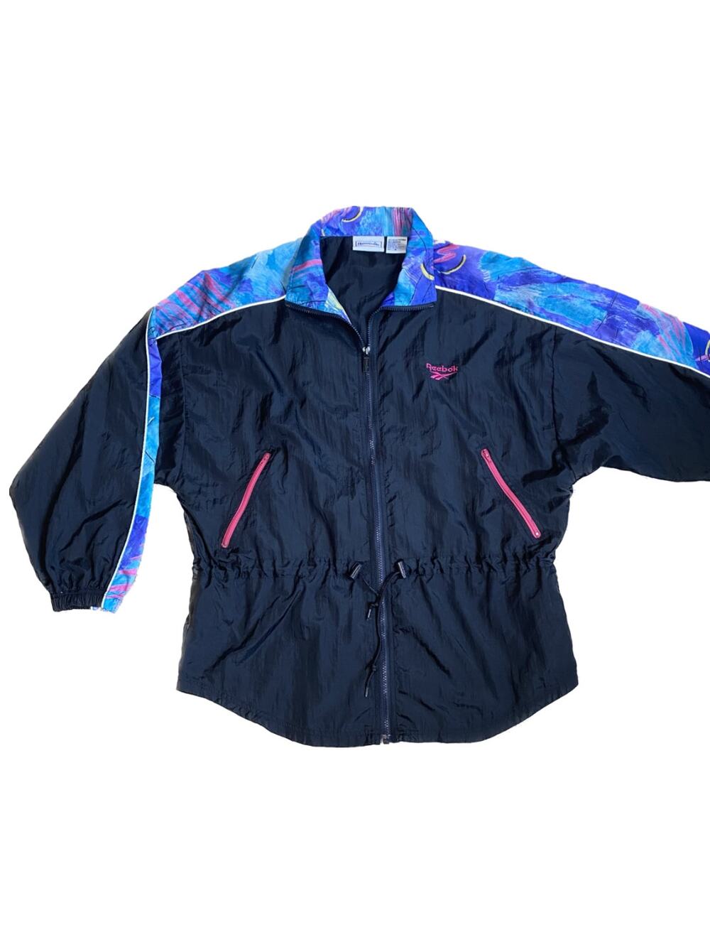 Vintage Reebok Windbreaker Jacket Retro Sport 80s 90s Nylon Medium Oversized